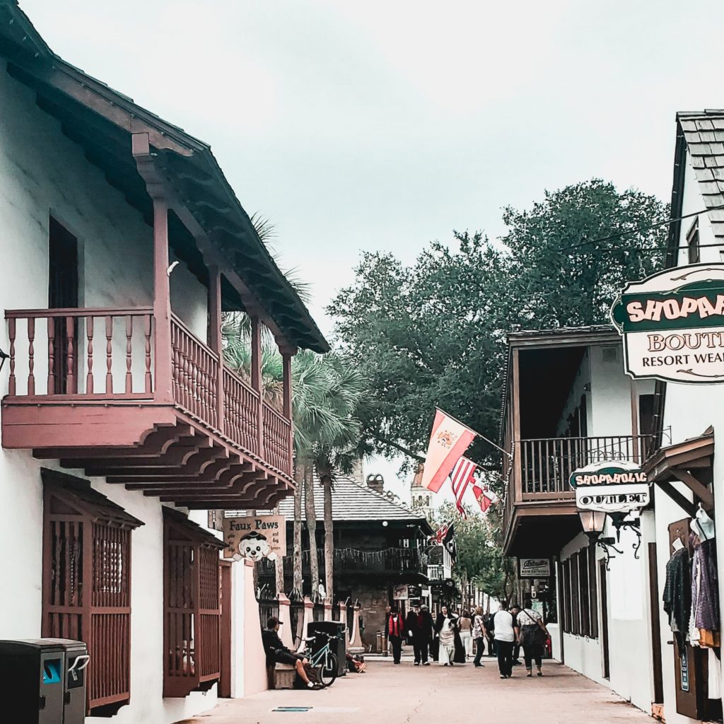 Historical downtown st augustine in Florida 