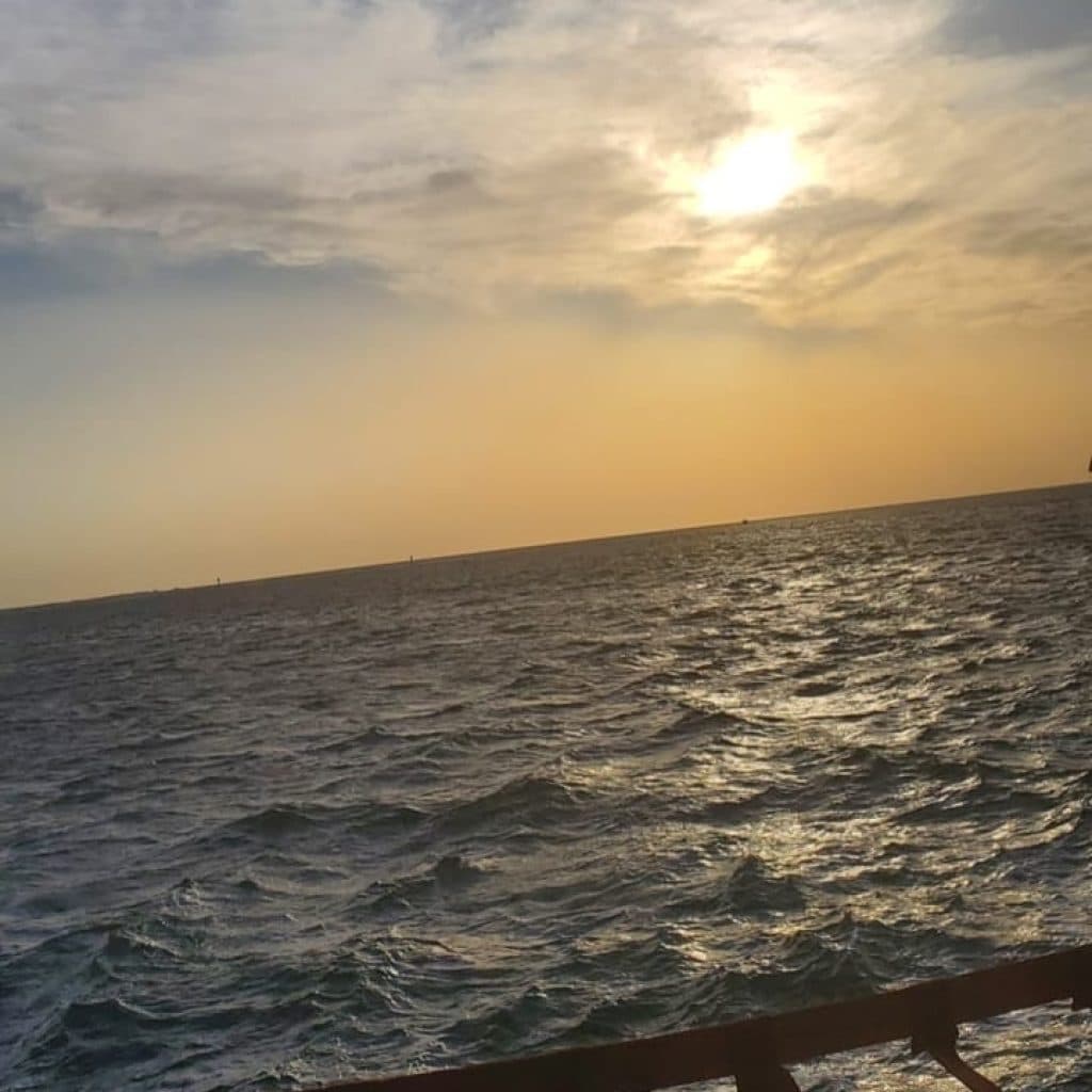 Sunset on Ocracoke ferry