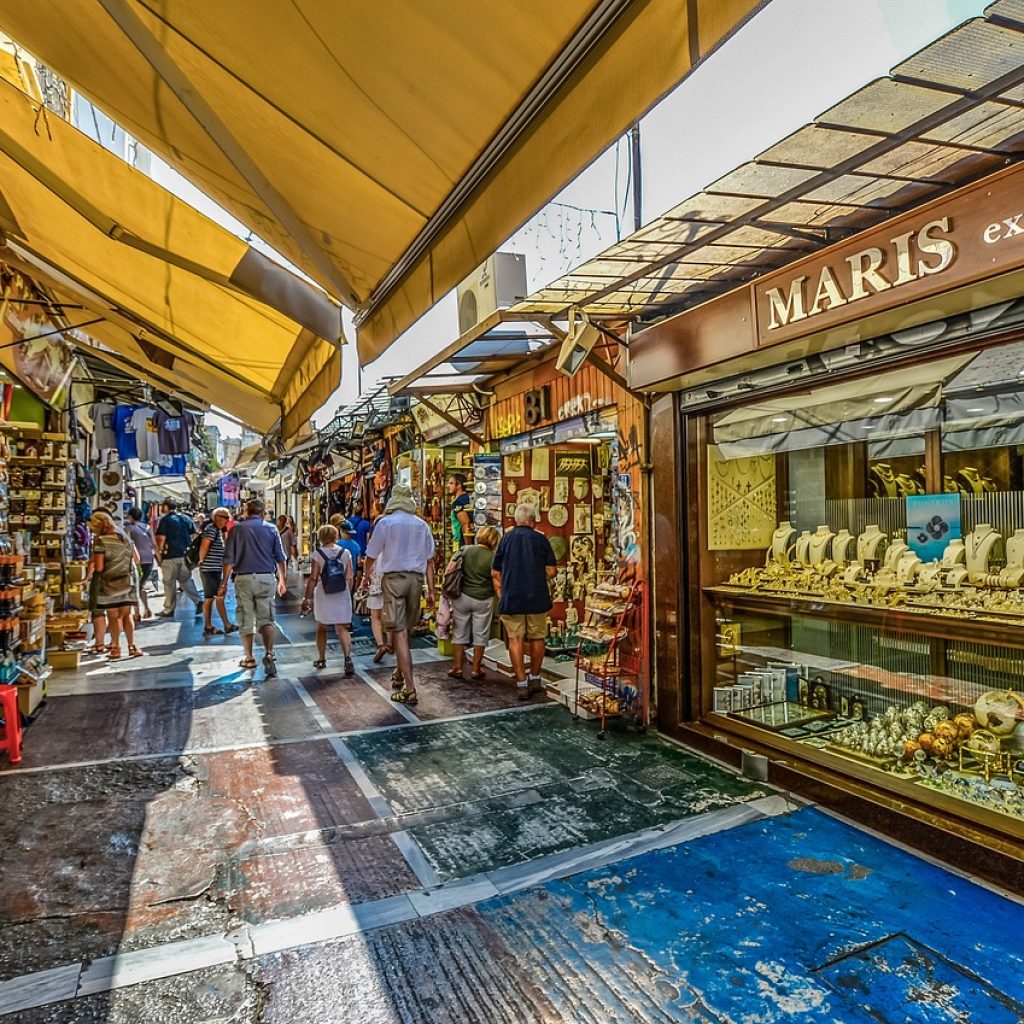 marketplace in athens greece