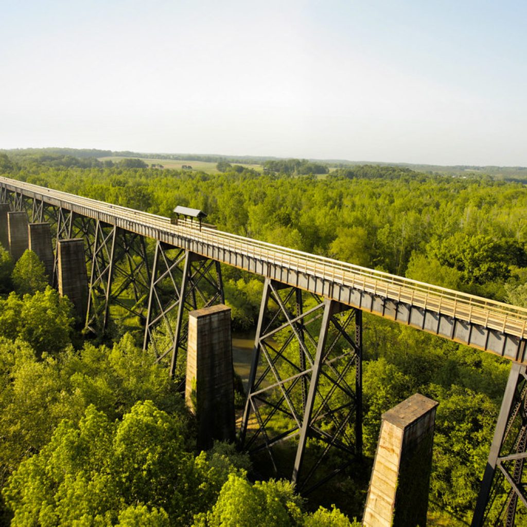 high bridge trail in virginia with scenic views