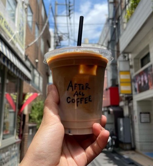after all iced coffee in the streets of tokyo