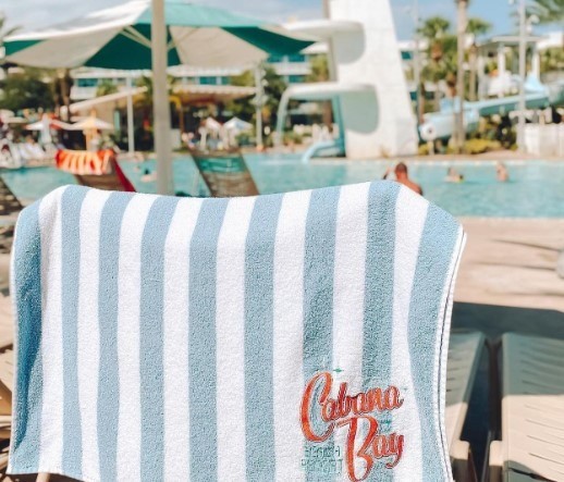 cabana bay beach resort towel at poolside
