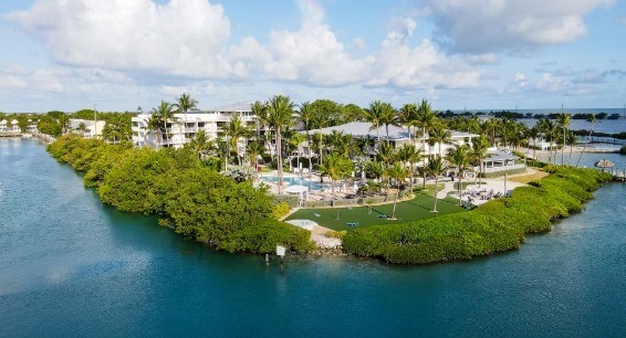 resort in florida surrounded by lush greenery and palm trees