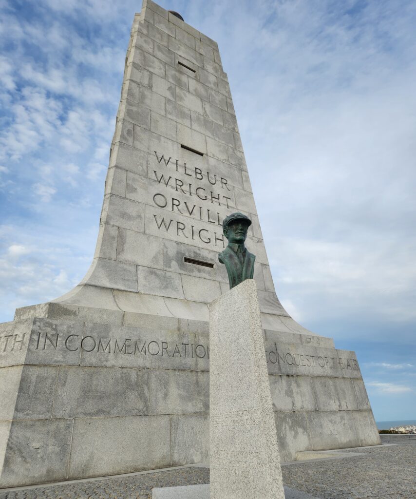famous wrights brothers memorial in kitty hawk